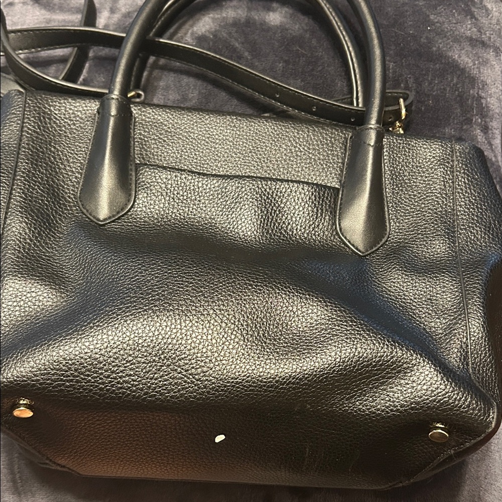 a new day Black Textured Satchel